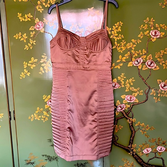 Oscar the Third Corset Dress in Nude 100% Silk Sz S - Picture 2 of 16